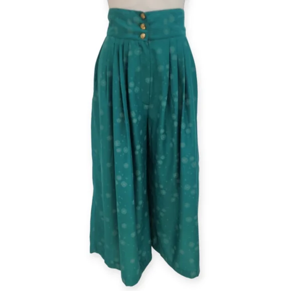 Vintage Wide Leg Cropped Palazzo Pants sm/med - Picture 7 of 9